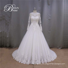 Perles de mariage robe manches courtes